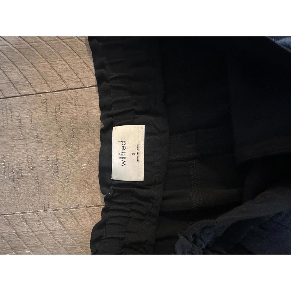 Aritzia Wilfred Silk Blend Marais Paper Bag Pull on Pants Black Women’s sz Small - Picture 7 of 15